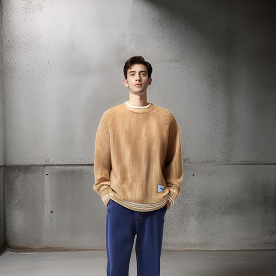 Olivier | Classic Round Neck Knitted Sweater