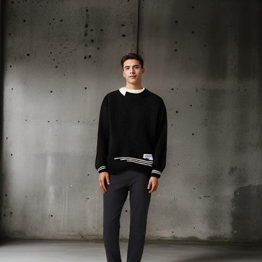 Olivier | Classic Round Neck Knitted Sweater